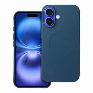 Silikona magnētiskais apvalks viedtālrunim iPhone 16 Pro Max ar MagSafe - zila krāsa