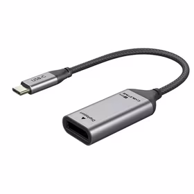 Adapteris USB-C (M) to DisplayPort (F), 4K/60Hz, ar zeltains-plated connectors