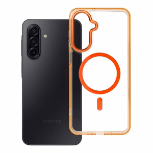Maciņš Samsung A17 Frame Clear Hybrid Mag Cover saderīgs ar MagSafe hermes oranžs