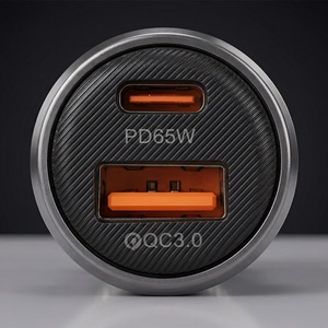 Blavec Auto lādētājs BS-05B-C Nitro - USB + Type C - QC 3.0 18W PD 65W ar Type C to Type C cable (CCBS05BCN-UCB) melns