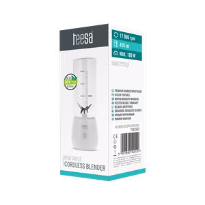 Bezvadu blenderis ar 450 ml stikla trauku, 100 W, 6 asmeņi