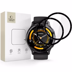 Tech-Protect Glass Flex+ 2 daļu hibrīdā stikla komplekts Garmin Venu 3 - melns