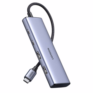 Ugreen CM473 sadalītājs USB-C - 2x USB-A / 2x USB-C 20cm - pelēks