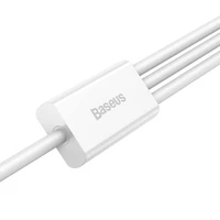 Baseus kabelis 3in1 Superior USB - Lightning + USB-C + microUSB 1,5 m 3,5A balts