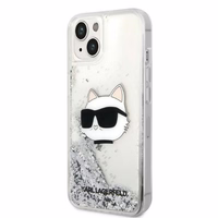 Karl Lagerfeld KLHCP14MLNHCCS iPhone 14 Plus 6.7" sudraba/sudraba cietais apvalks Spīdumi Choupette Galva