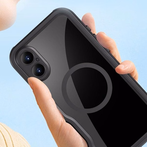 Ūdensnecaurlaidīgs apvalks SHELLBOX GT saderīgs ar MagSafe IPHONE 16 Plus melns