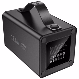 Portatīvais lādētājs Hoco 60000 mAh QC PD 3A 22,5W DC12V ar iebūvētu gaismu J138 melns