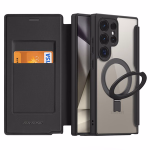 Dux Ducis Skin X Pro apvalks ar atloku un magnētisko gredzenu Samsung S24 Ultra - melns