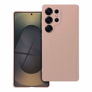 Viedtālruņa apvalks no silikona ar Magnētisko MagSafe SAMSUNG S25 Ultra rozā