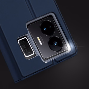 Dux Ducis Skin Pro Case For Realme GT Neo 5 / Realme GT3 Flip Cover Card Wallet Stand Black