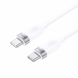BWOO 65W kabelis USB-C - USB-C 1m balts