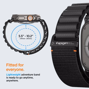 SPIGEN WBF1 РЕМЕШОК APPLE WATCH 6 / 7 / 8 / 9 / 10 / SE / ULTRA 1 / 2 (44 / 45 / 46 / 49 MM) ЧЕРНЫЙ