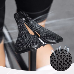 Rockbros LF0214 anatomisks 3D ūdensizturīgs velosipēda sēdeklis – melns