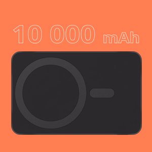 Krüger&Matz magnētiskais bezvadu ārējais akumulators, 10000 mAh, melns