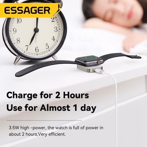 Bezvadu lādētājs Essager Bay Portable L balts (Apple Watch)
