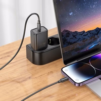 Lādētājs Hoco N60 20W GaN USB-C + USB-C uz Lightning kabelis 1.0m, balts