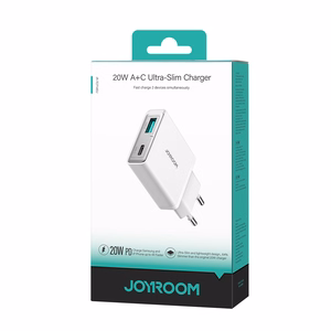 Joyroom tīkla lādētājs JR-TCF14 (A+C) Super Slim 20W (balts)