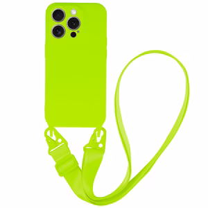Strap Silicone Case for iPhone 15 Plus Design 2 Lime