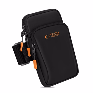 Tech-Protect M7 Universālais sporta apvalks - Melns un oranžs