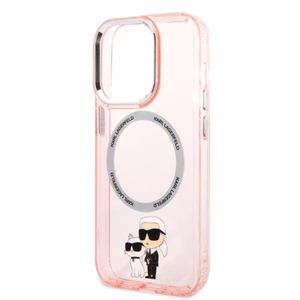 KARL LAGERFELD KLHMP14XHNKCIP IPHONE 14 PRO MAX 6.7 "MACIŅŠ ROZĀ/ROZĀ ICONIC KARL & CHUPETTE MAGSAFE