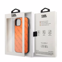 Karl Lagerfeld KLHCP13SPTLO iPhone 13 mini 5,4 "oranžs cietais apvalks Perforēts Allover