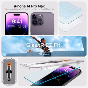 Spigen Glas.tR EZ Fit rūdīts stikls priekš iPhone 14 Pro - 2 gab.