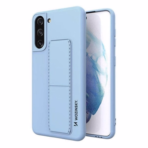 Wozinsky Kickstand Case silikona apvalks ar statīvu Samsung Galaxy S21+ 5G gaiši zils