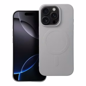 Maciņš iPhone 16 PRO Silicone Mag Cover, saderīgs ar MagSafe (liels izgriezums), titāna krāsā