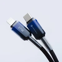 FORCELL F-ENERGY C356 kabelis Type C uz Lightning PD 3A 27W Gradient 1 m melns