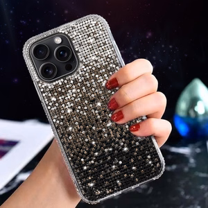 Viedtālruņa apvalks Tel Protect Diamantiskais iPhone 13 Pro Max melns