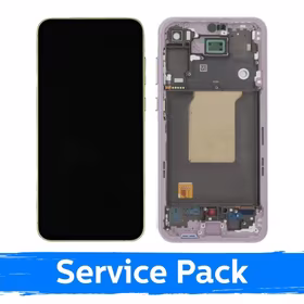 LCD displejs saderīgs ar Samsung A556 A55 5G ar rāmi / Lilac / (Service Pack) +AR AKUMULATORU