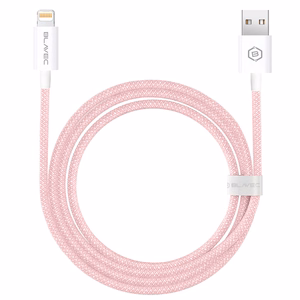 Blavec Кабель Candy плетёный - USB to Lightning - 2,4A 2 метра Apple CarPlay (CCA-UL24P20) розовый