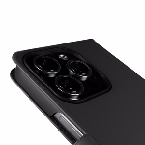Puro Wallet Magnētiskais noņemamais 2in1 PU ādas apvalks ar vāciņu un maku iPhone 16 Pro - melns