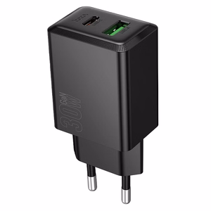 Lādētājs viedtālrunim Hoco USB A + USB C QC3.0 PD AFC 3A 30W N71 melns