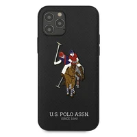 US Polo USHCP12MPUGFLBK iPhone 12/12 Pro 6.1" melns Polo Embroidery kolekcija