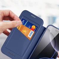 Dux Ducis Skin X Pro Viedtālruņa vāks ar maku, MagSafe saderīgs - Zils