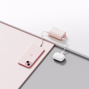 Внешний аккумулятор Cuktech CP13 30W 10000mAh USB-C + USB-A розовый
