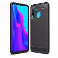 Oglekļa šķiedras apvalks viedtālrunim HUAWEI P30 Lite - melns