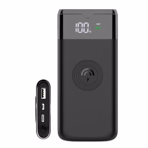 Portatīvais lādētājs POWER BANK Dudao K13Pro 10000mAh ar bezvadu uzlādi (PD+QC3.0 10W) melns