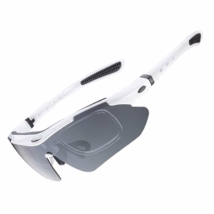 Rockbros 10142 fotohromās UV400 riteņbraukšanas brilles - baltas