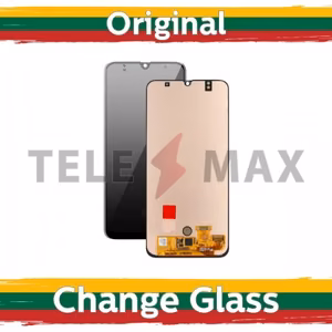 LCD displejs Samsung A505 2019 A50 melns oriģināls (atjaunots: Telemax) (bez rāmja)