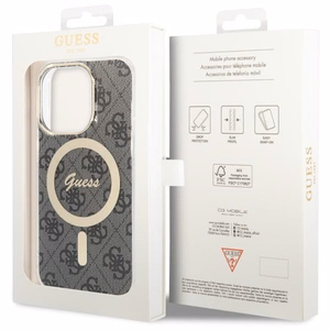 Guess 4G MagSafe viedtālruņa apvalks iPhone 14 Pro - melns