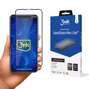 Aizsargstikls 3mk HardGlass Max Lite Melns Apple iPhone Xr