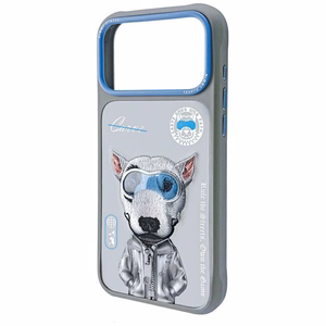Nimmy Cool&Cute 2.0 nag viedtālruņa apvalks iPhone 17 Pro Max - pelēks