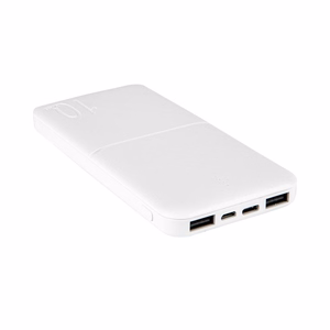 Внешний аккумулятор MX COCO 10 000mAh 2xUSB, 10W Li-Po, белый + кабель microUSB