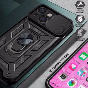 Bīdāms kameras bruņu viedtālruņa apvalks Iphone 17 Pro melns