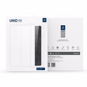 DUX DUCIS planšetdatora maciņš (m) UNID saliekams ar zīmuli uzglabāšanas vietu iPad Air 13 (2024) / iPad Pro 12.9 (2018/2020/2021/2022) melns