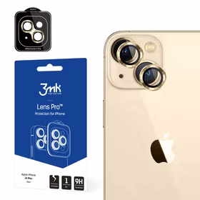 Kameras stikls iPhone 14 Plus 9H 3mk Lens Protection Pro sērijas objektīvam - zelta