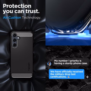 Spigen Rugged Armor vāciņš ierīcei Samsung Galaxy A55 5G, matēti melns