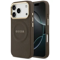 Guess Peony Hot Stamp MagSafe viedtālruņa apvalks iPhone 17 Pro - brūns